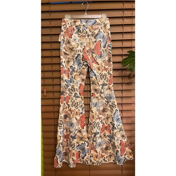 Free People’s Just Float on the Flare, Bright Combo Butterfly, size 27 - Picture 5 of 5